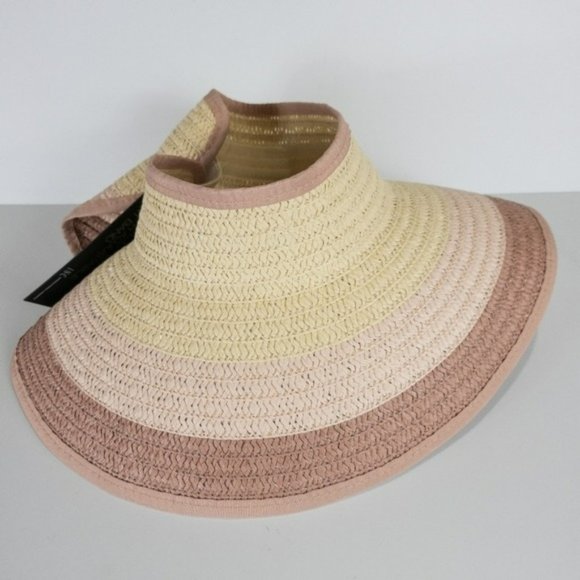 INC International Concepts Ombre-Stripe Roll-Up Visor - Picture 3 of 3